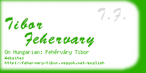 tibor fehervary business card